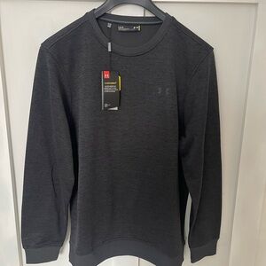 Under Armour Storm Mens Golf Sweater Loose Fit Gray NEW NWT Coldgear